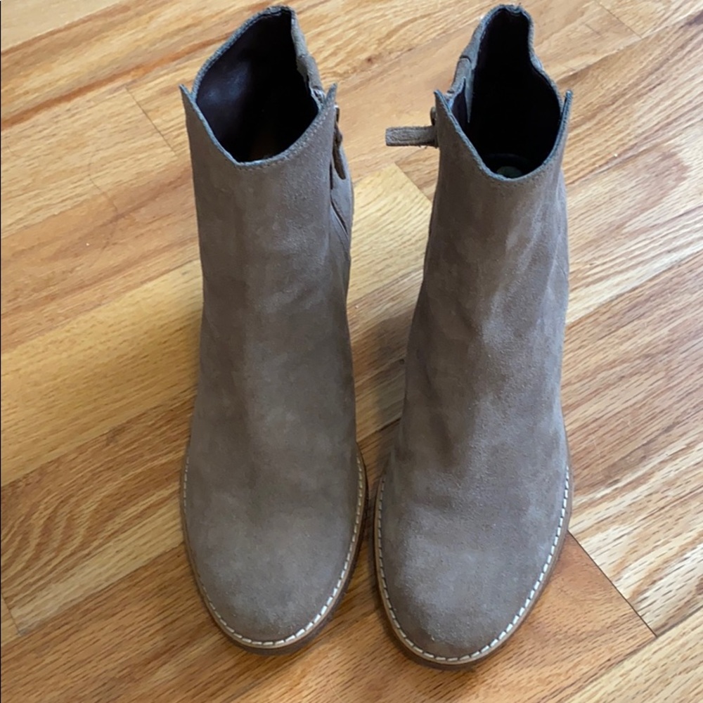 Cole Haan Taupe Wedge Booties